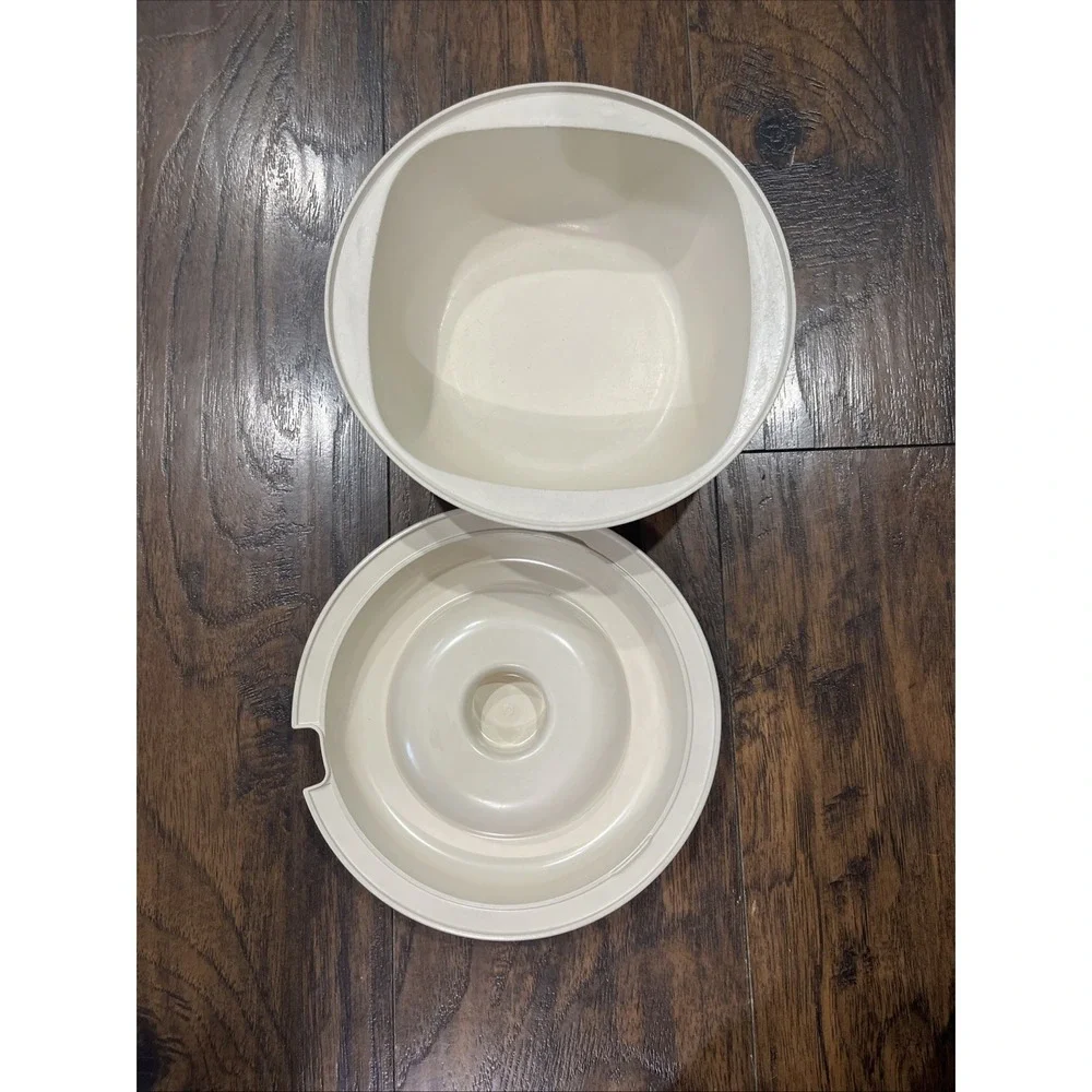 Vintage Tupperware Ultra 21 Round Casserole‎ Dish 1545 With Lid Microwave